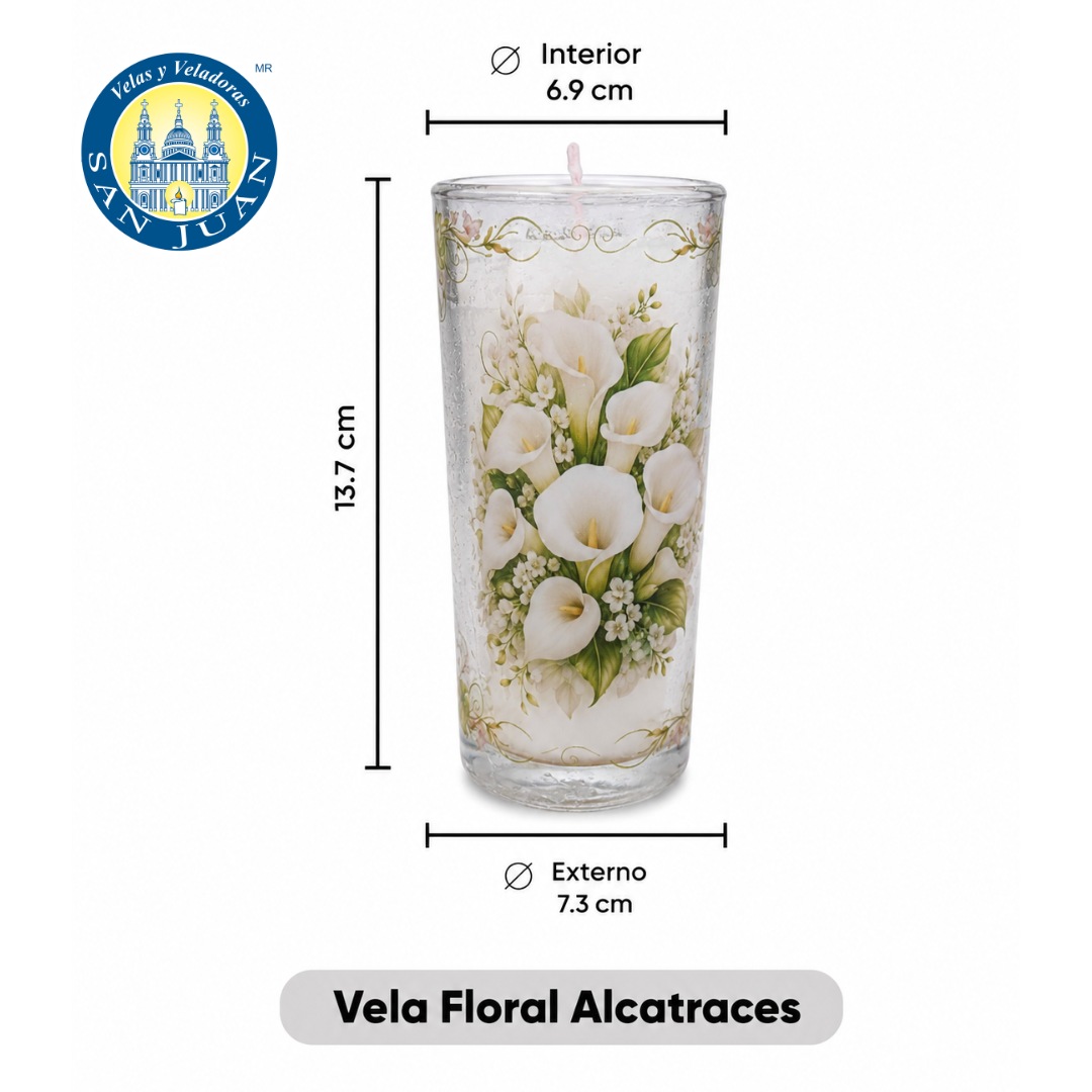Veladora vaso cubero decorado (Nueva Imagen)