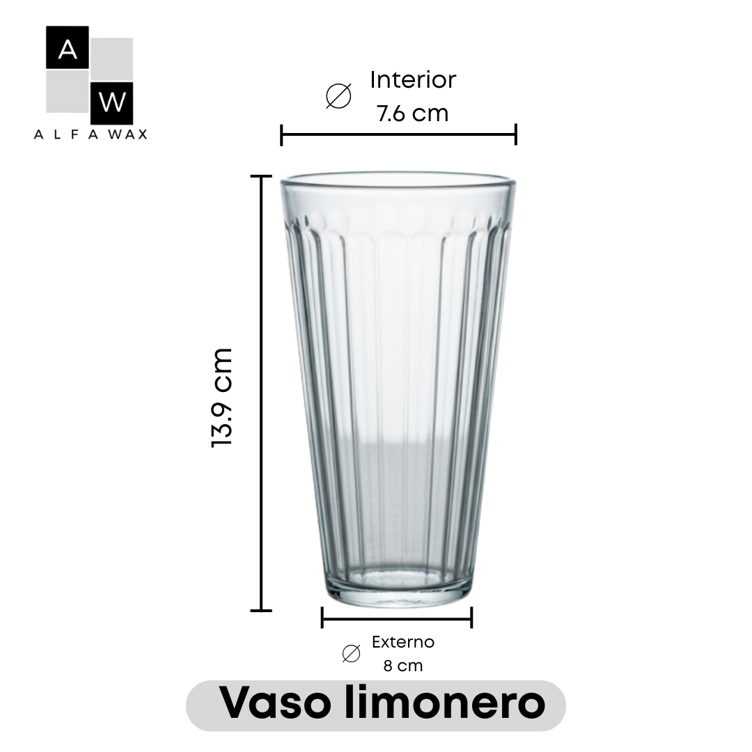 Vaso Limonero Vacío CRISA | Caja con 20 Piezas