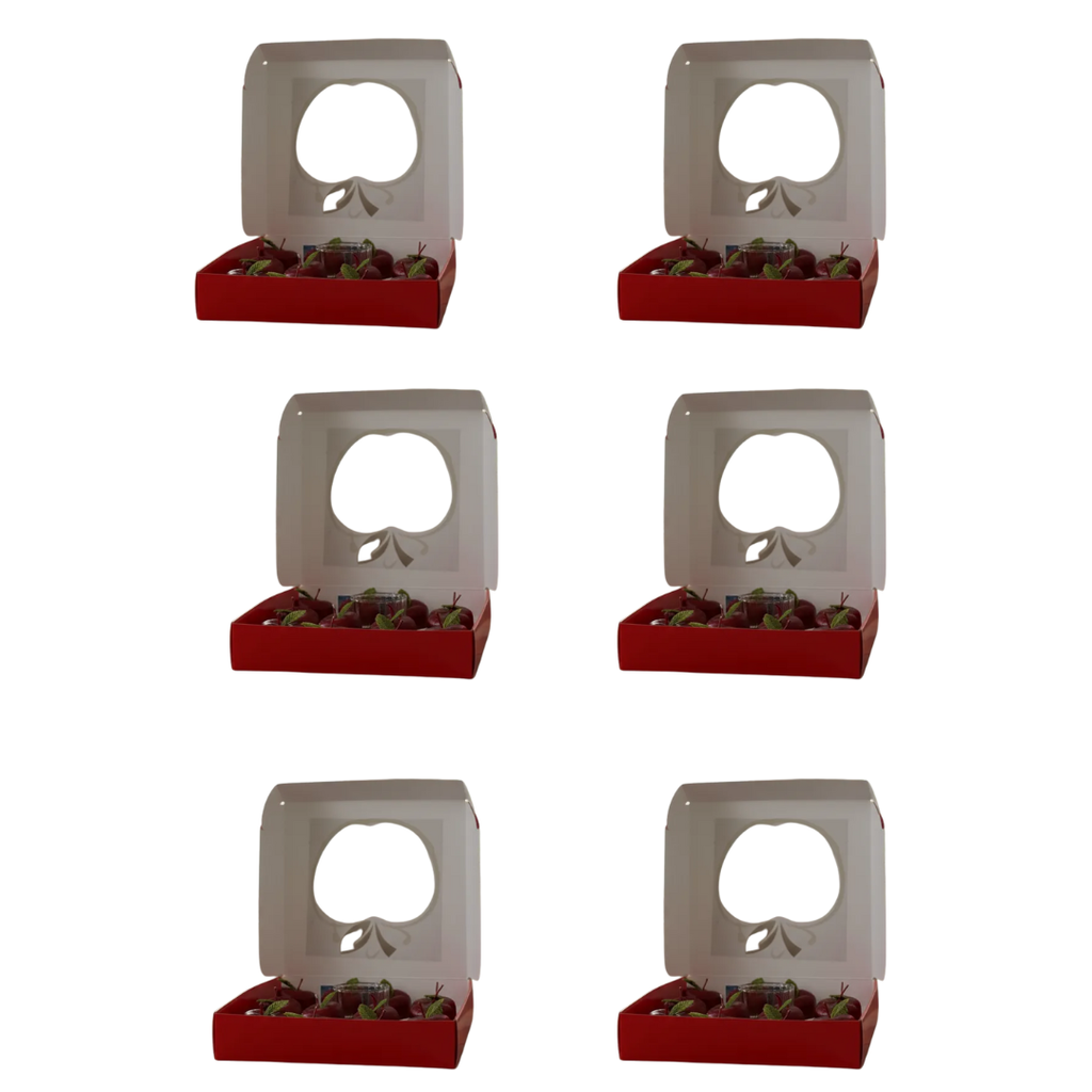 Veladoras De Fin De Año, Votivas, Manzana, Aromáticas, 6 Exhibidores (72 Pzas)