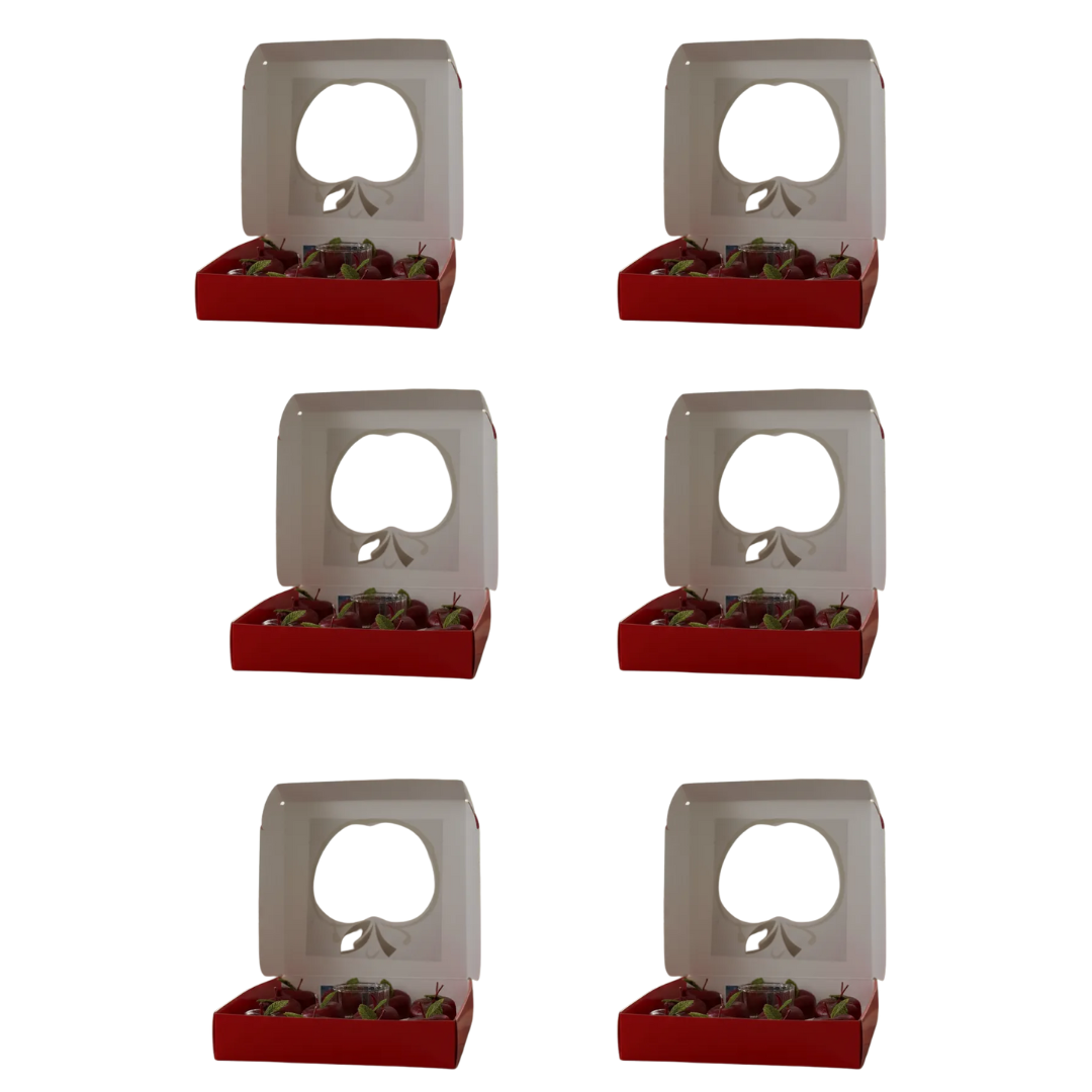 Veladoras De Fin De Año, Votivas, Manzana, Aromáticas, 6 Exhibidores (72 Pzas)