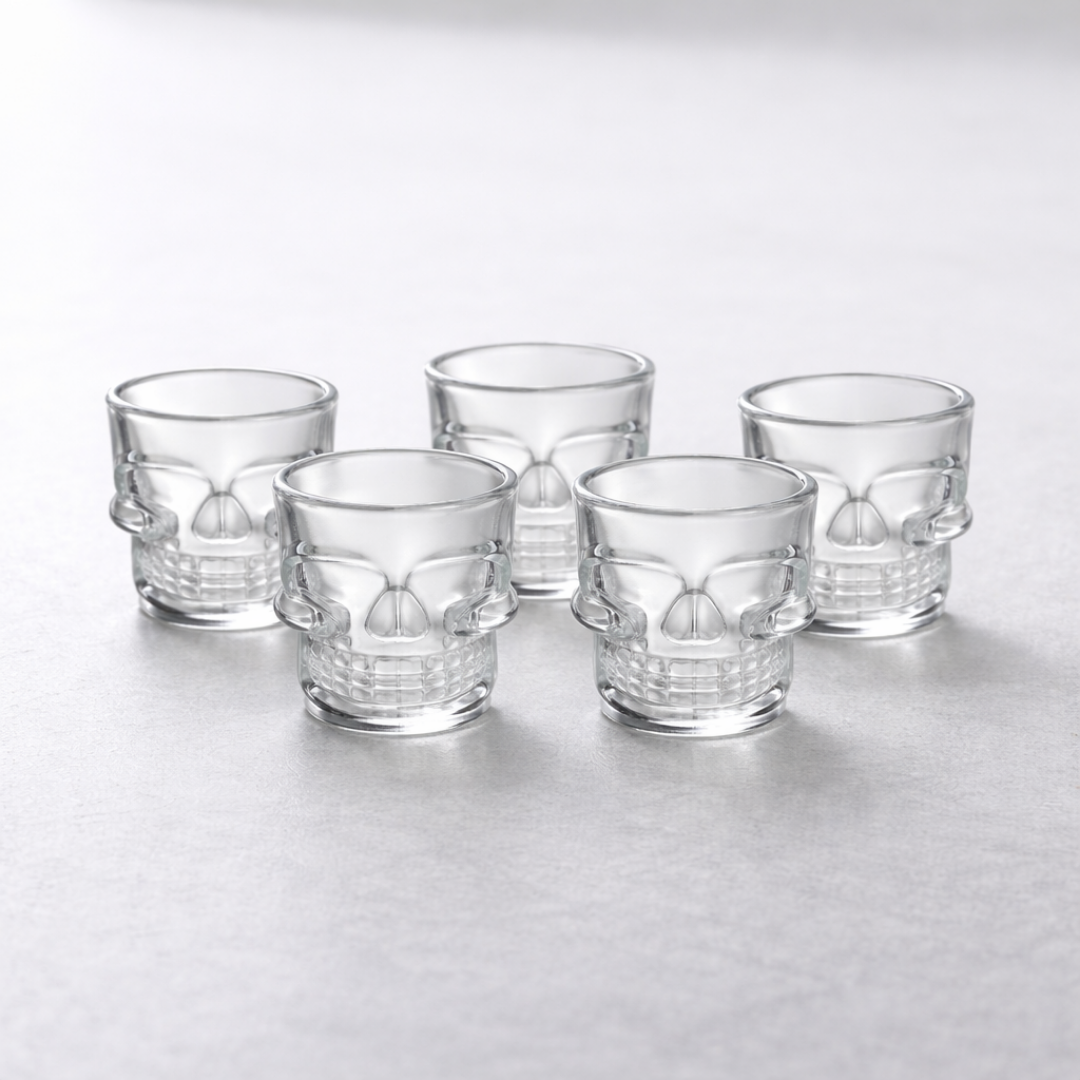 Vaso vacio calavera | caja con 12 piezas