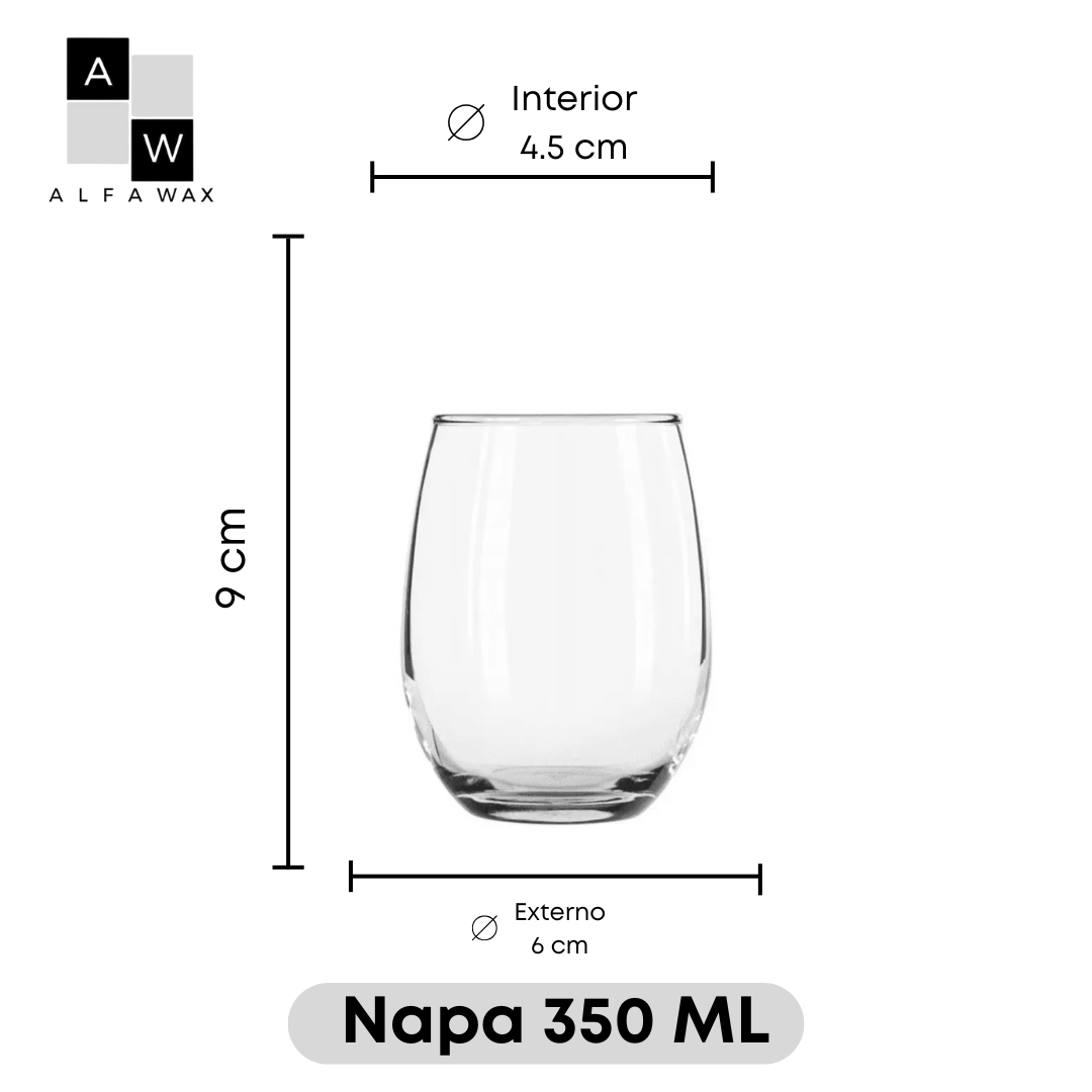 Vaso Napa vacio 350 ml | Caja con 12 PZAS