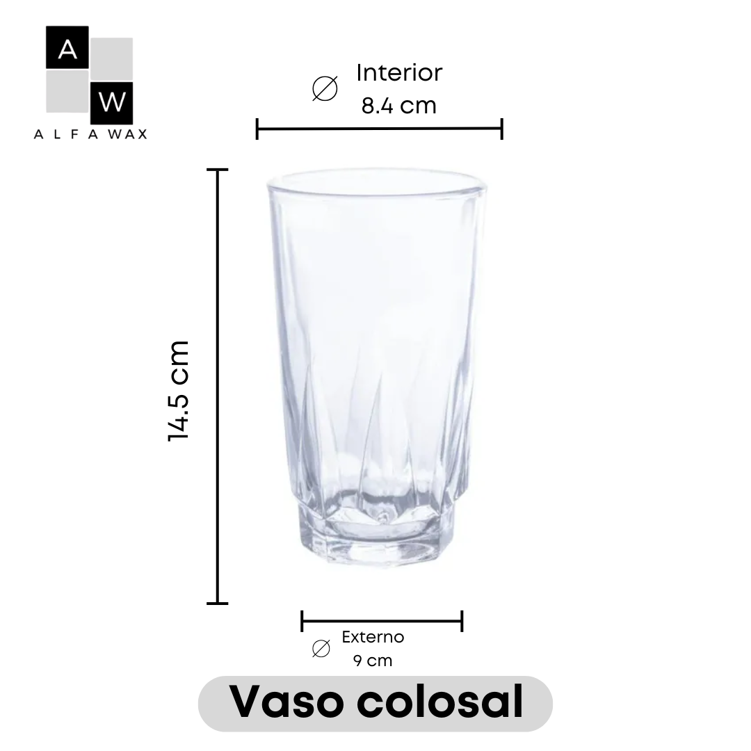 Vaso colosal vacio | Caja con 20 Piezas