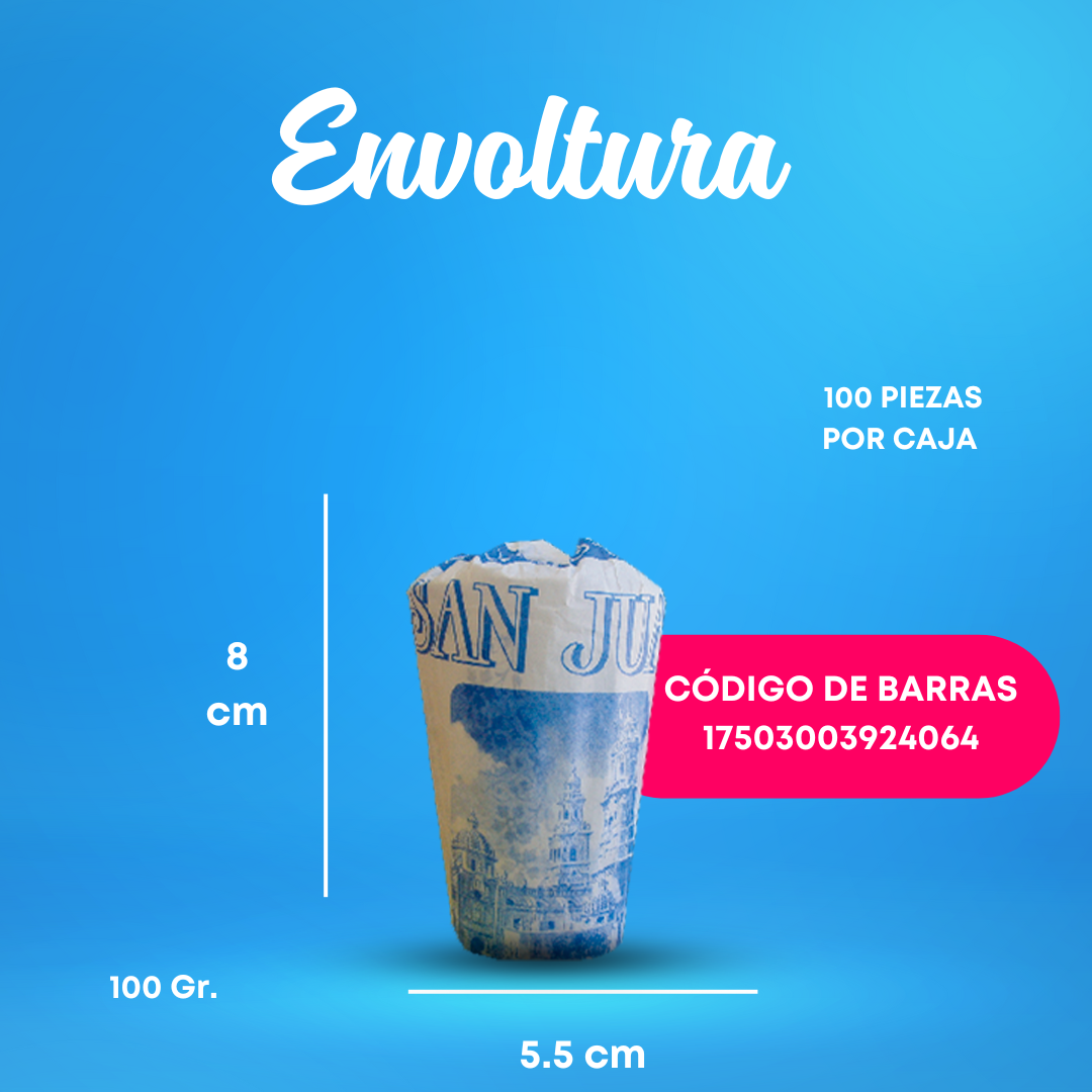 CAJA DE ENVOLTURA 100, CON 100 PZ | VELADORA SAN JUAN