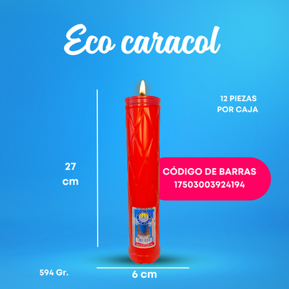 CAJA DE VELADORA ECO SAN JUAN CARACOL 12PZ | VELADORA SAN JUAN