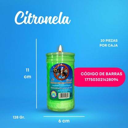 CAJA DE VELADORA CITRONELA 20PZ | VELADORA SAN JUAN