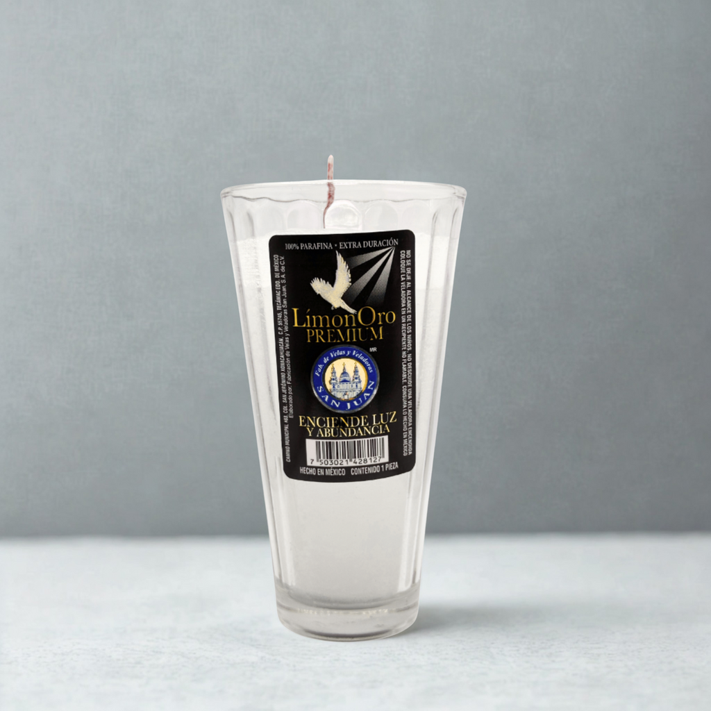 Caja Veladora Limonoro Premium 20 pz VELADORAS SAN JUAN
