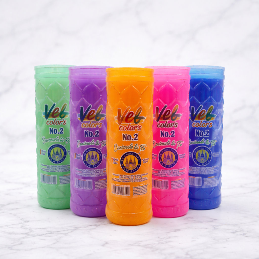 Vel Colors Aromáticas | Veladoras de Colores con Fragancia | Caja 12 Piezas | San Juan