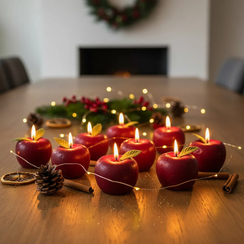 Veladoras De Fin De Año, Votivas, Manzana, Aromáticas,12 Pzs