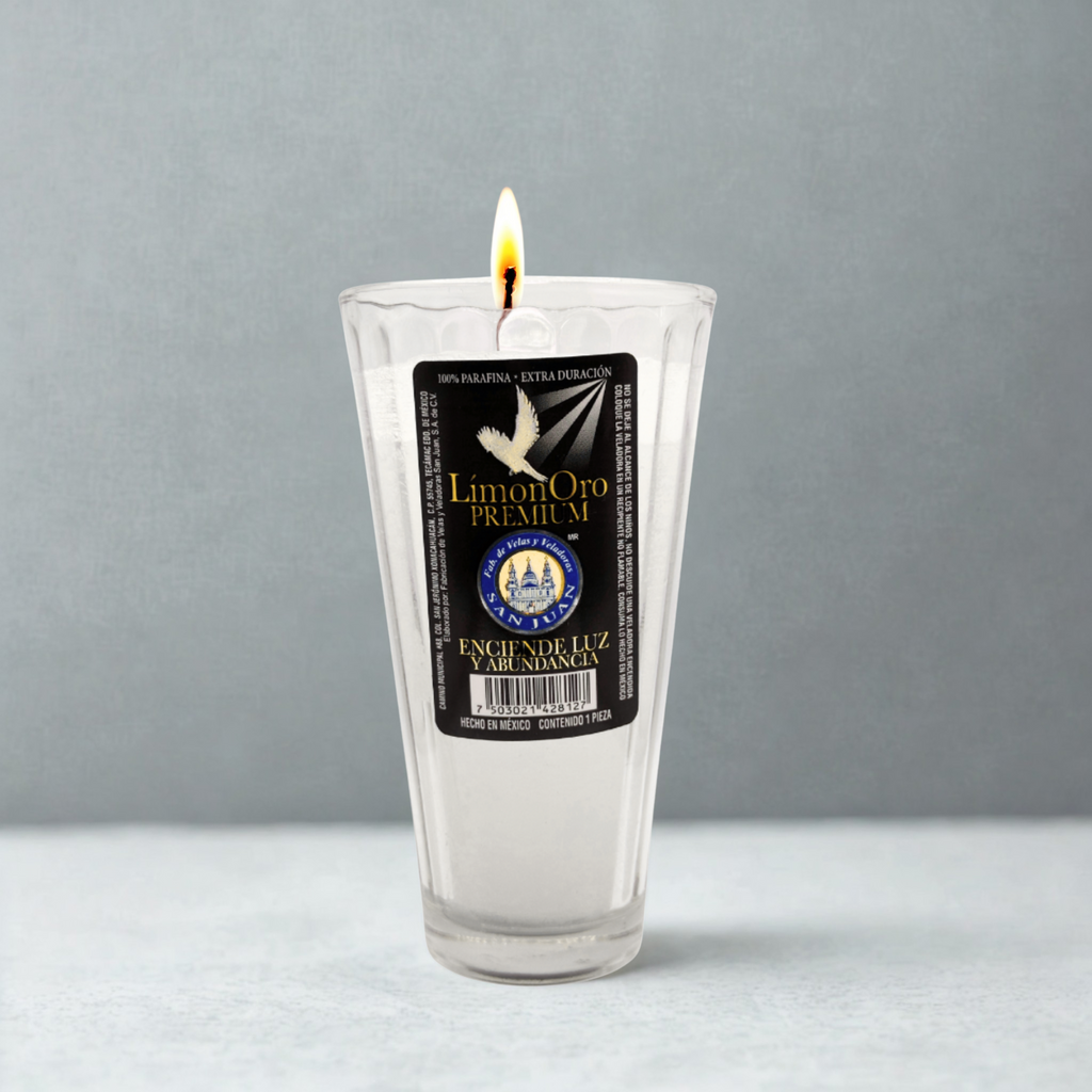 Caja Veladora Limonoro Premium 20 pz VELADORAS SAN JUAN