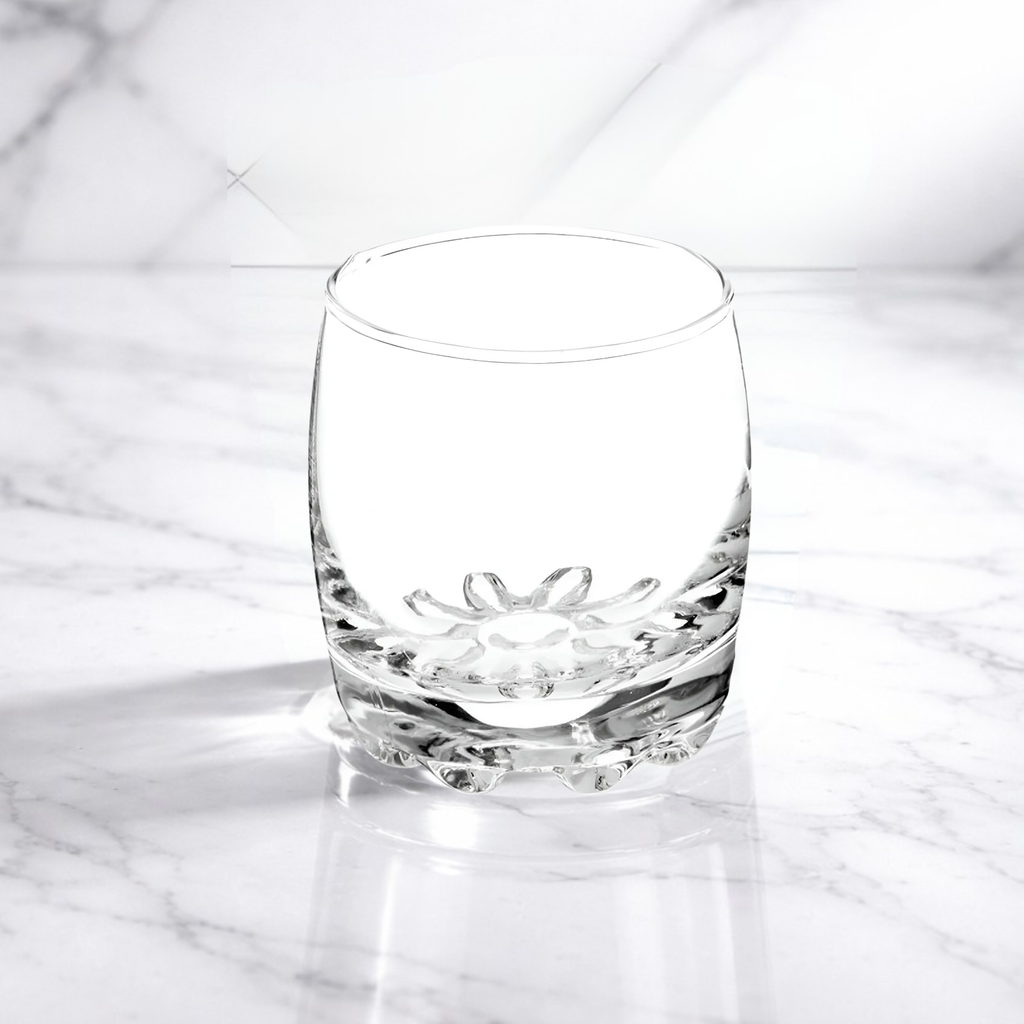 Vaso Muelita de Vidrio | Caja con 12 Piezas | Ideal para Velas, Bebidas y Decoración Elegante