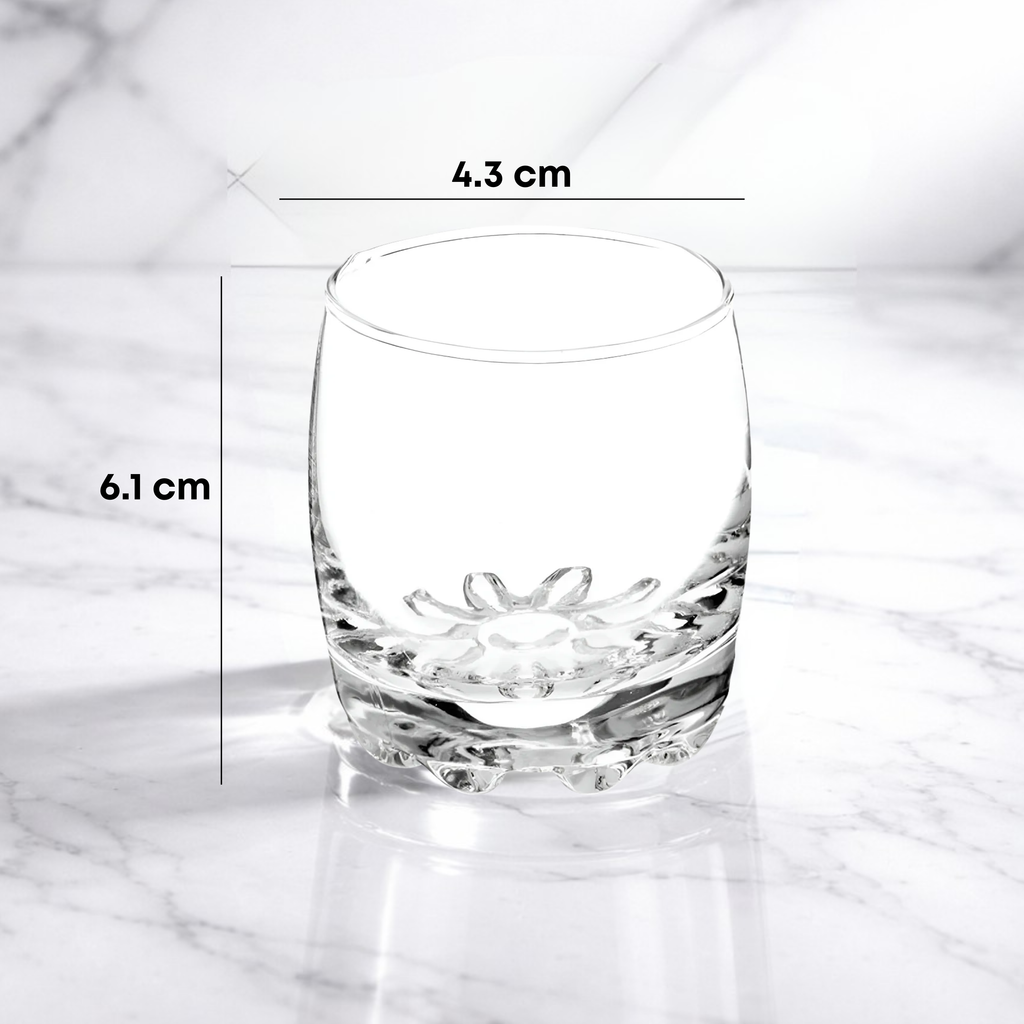 Vaso Muelita de Vidrio | Caja con 12 Piezas | Ideal para Velas, Bebidas y Decoración Elegante