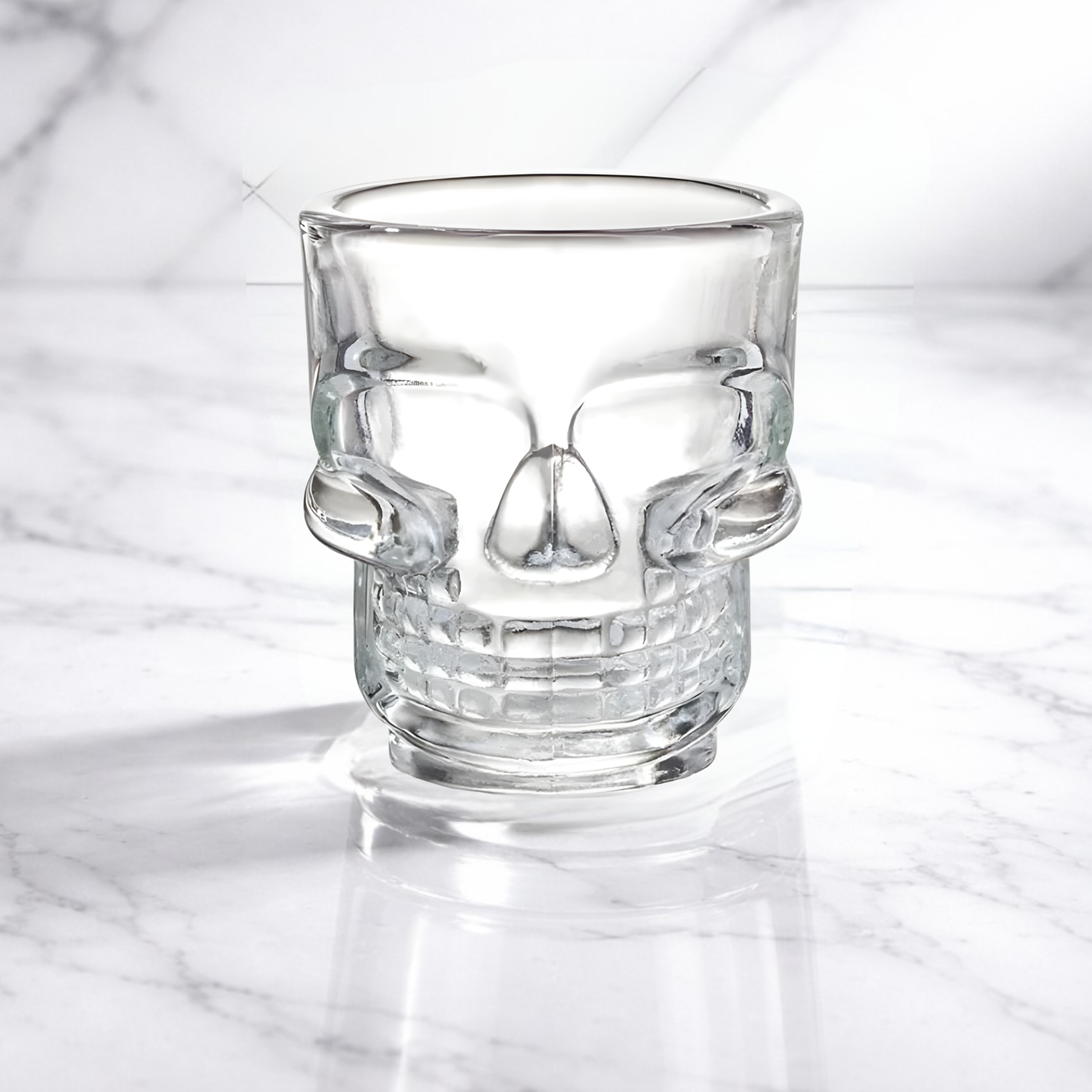Vaso Calavera de Vidrio | Caja con 12 Piezas | Ideal para Velas, Shots y Decoración Temática