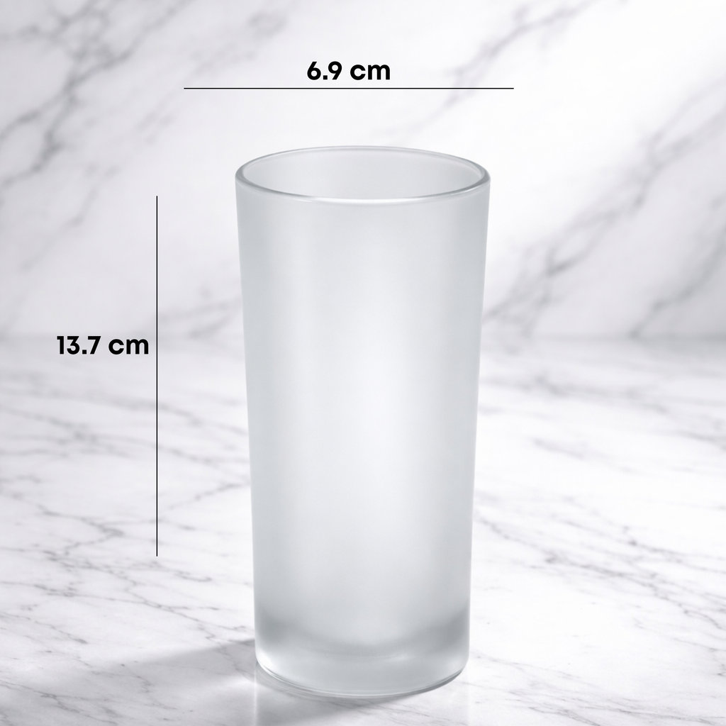 Vaso Satinado de Vidrio | Caja con 20 Piezas | Ideal para Velas, Decoración y Bebidas Premium
