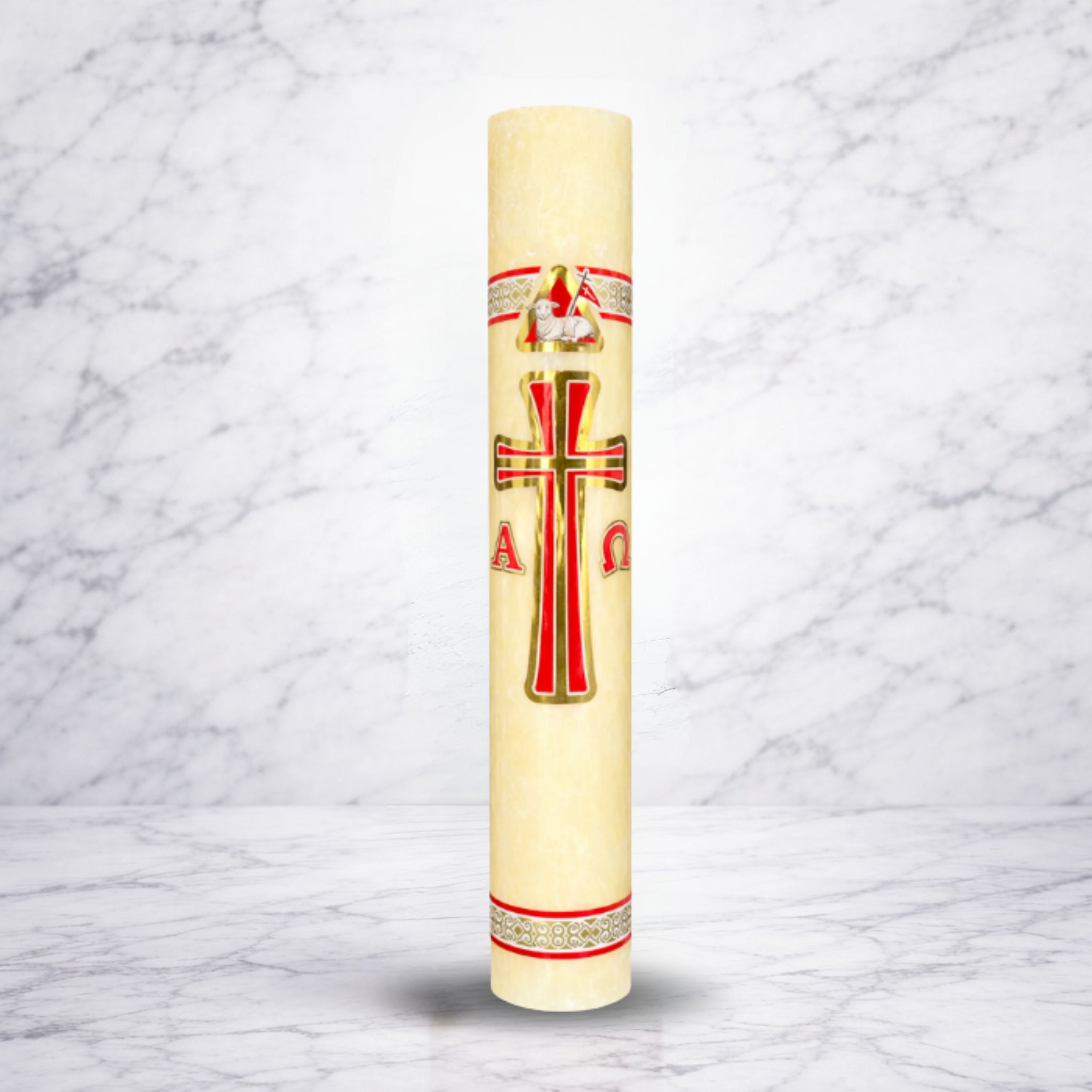 Cirio Pascual No. 2 | Caja con 6 Piezas | Vela Litúrgica para Iglesias y Celebraciones Religiosas