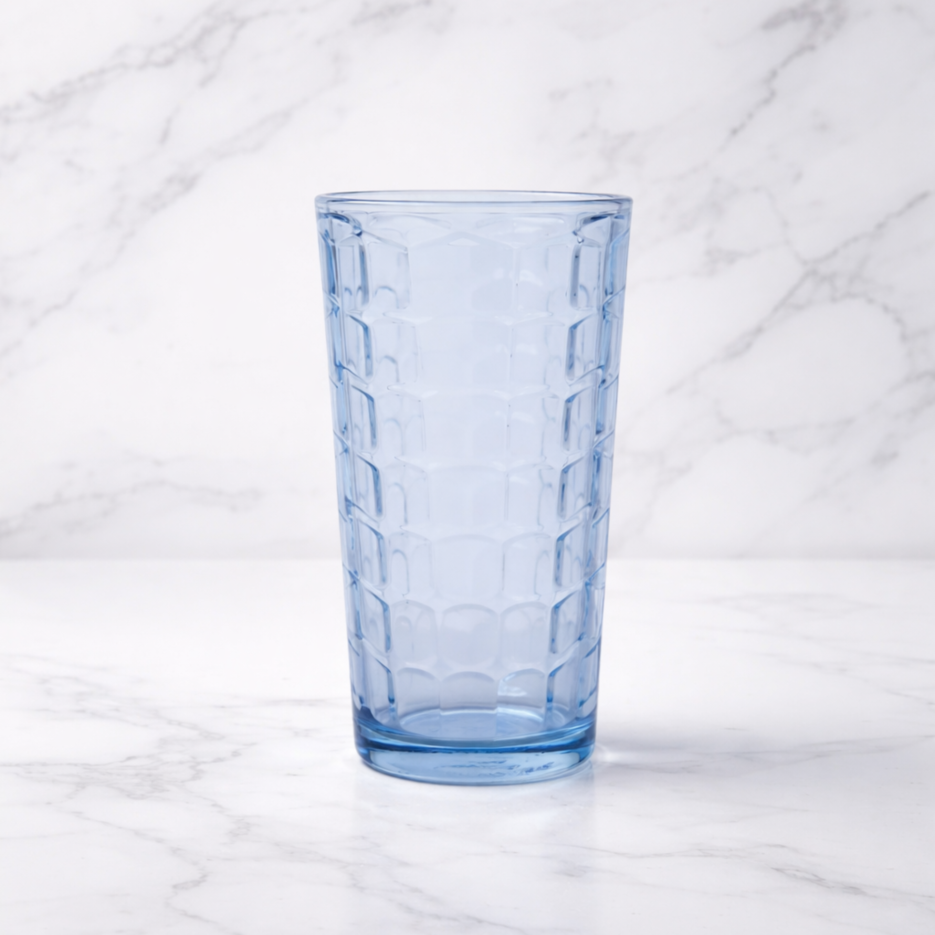 Vasos de Vidrio Azul | Caja con 20 Piezas | Diseño Elegante y Uso Versátil