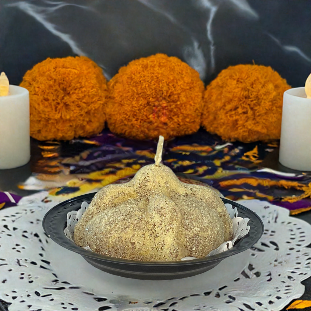 Vela pan de muerto aroma a Canela (caja con 12 pzas)