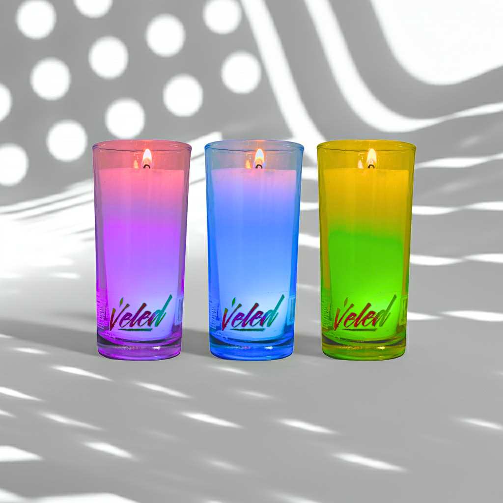 Veled Vela de parafina con luz led multicolor | 3 PZAS