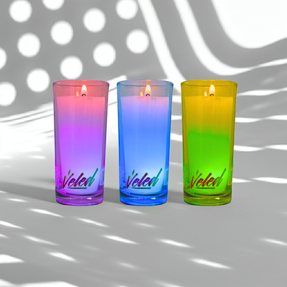 Veled Vela de parafina con luz led multicolor | 3 PZAS