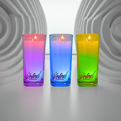 Veled Vela de parafina con luz led multicolor | 3 PZAS
