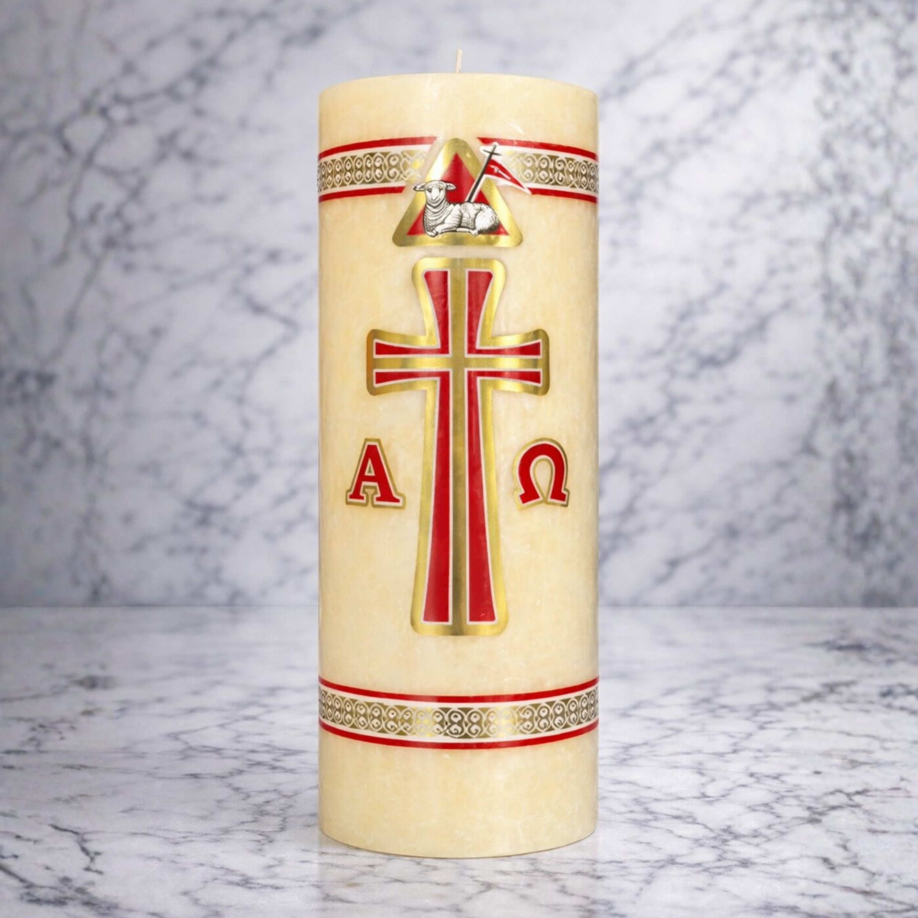 Cirio Pascual No. 3 | Caja con 6 Piezas | Vela Litúrgica para Iglesias y Celebraciones Religiosas