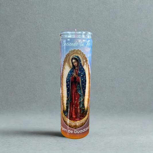 Caja Veladora Vaso 100 Virgen 12 pz VELADORA SAN JUAN