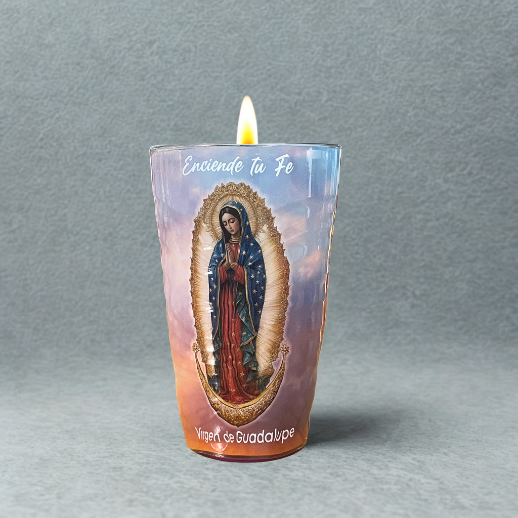 Caja Veladora Colosal Virgen 12 pz VELADORA SAN JUAN