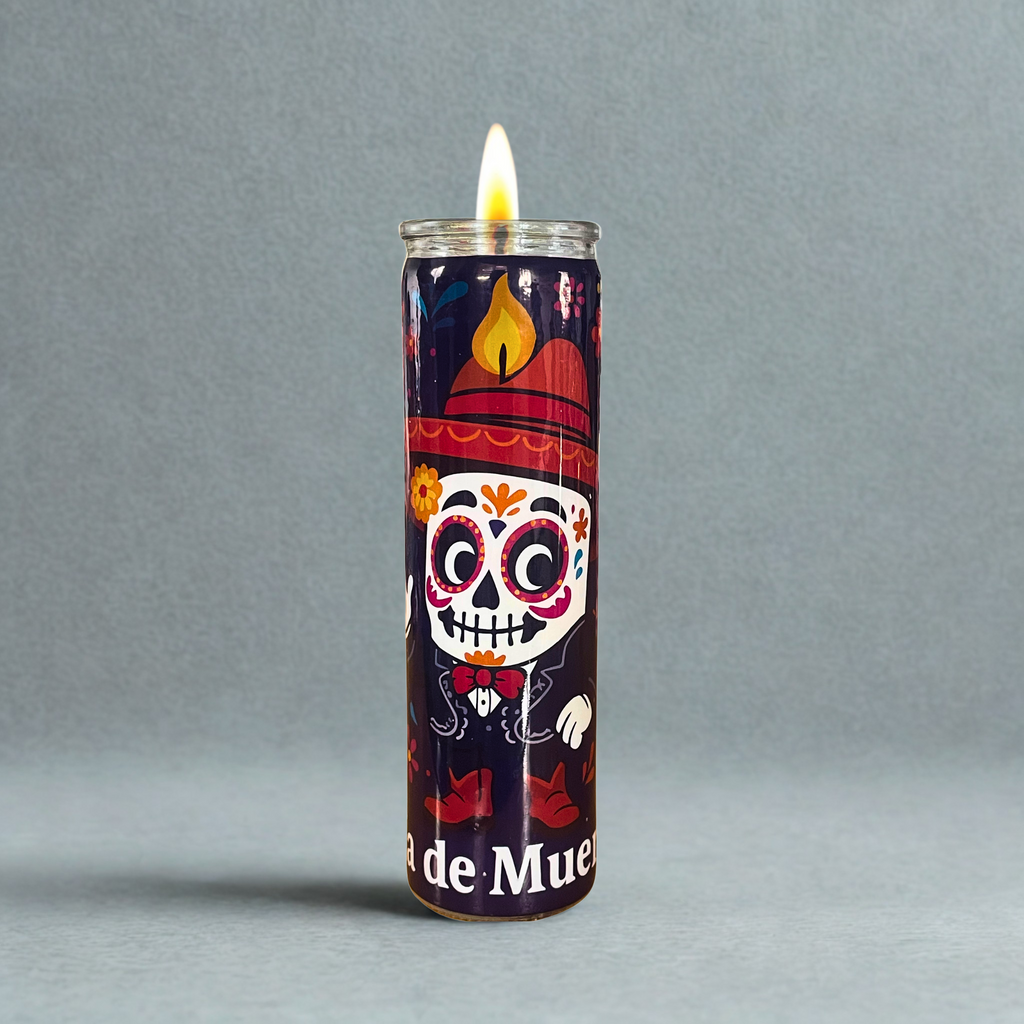 Caja Veladora Vaso 100 Edición Dia de Muertos 12 pz VELADORA SAN JUAN