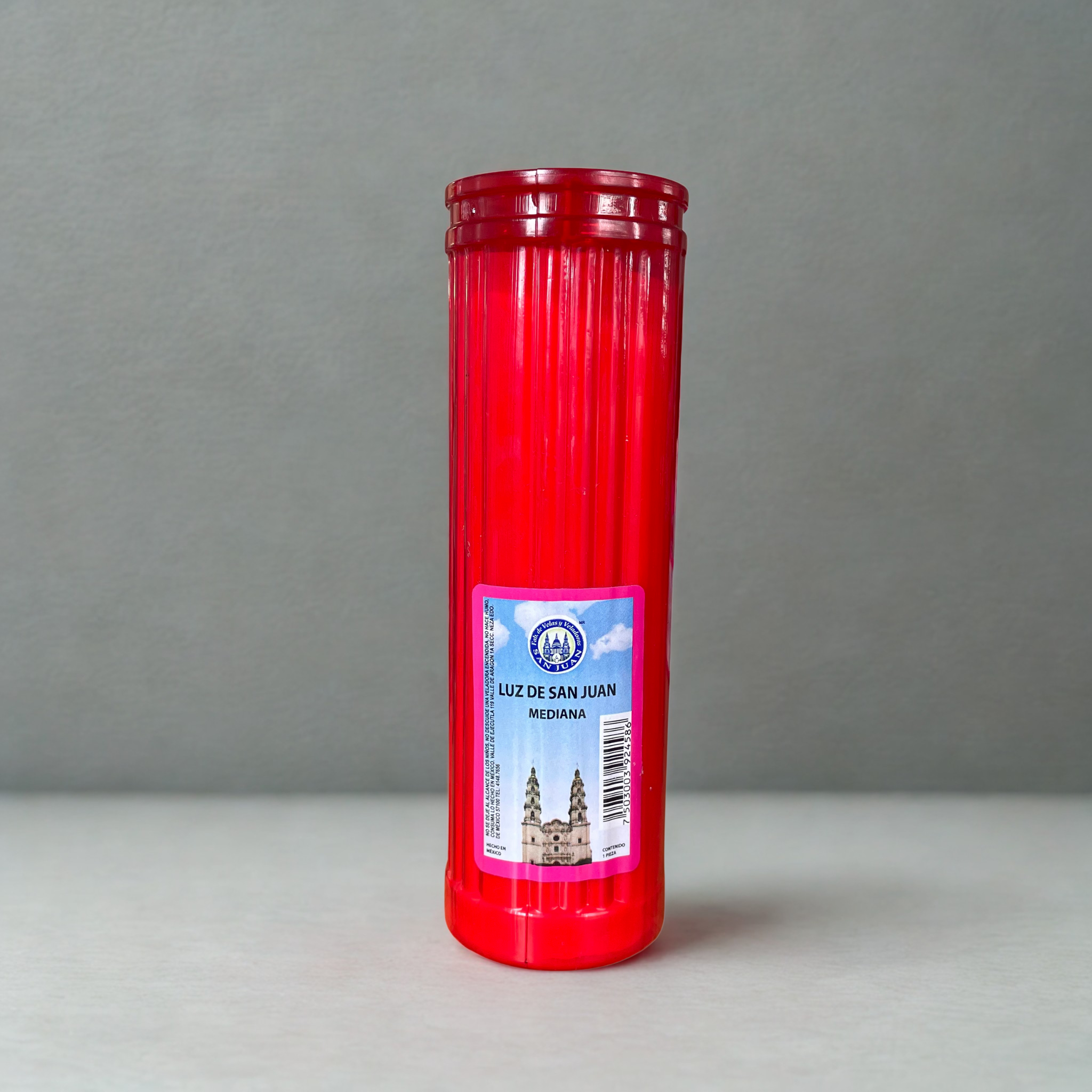 Caja Veladora Luz San Juan Mediana 12 pz VELADORAS SAN JUAN